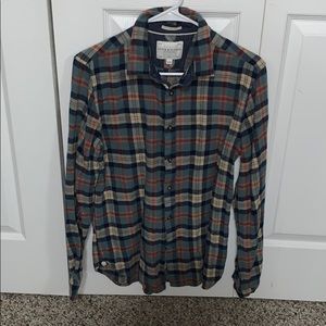 Denim and flower button up flannel